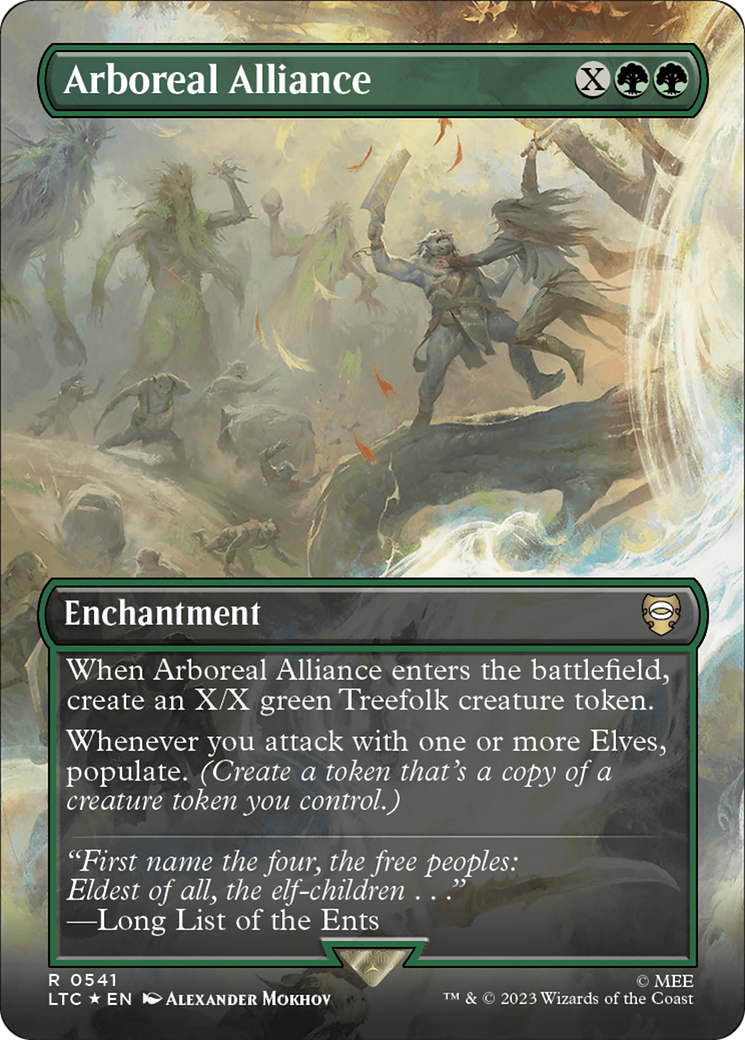 Arboreal Alliance (Borderless) (Surge Foil) [The Lord of the Rings: Tales of Middle-Earth Commander] | Clutch Gaming