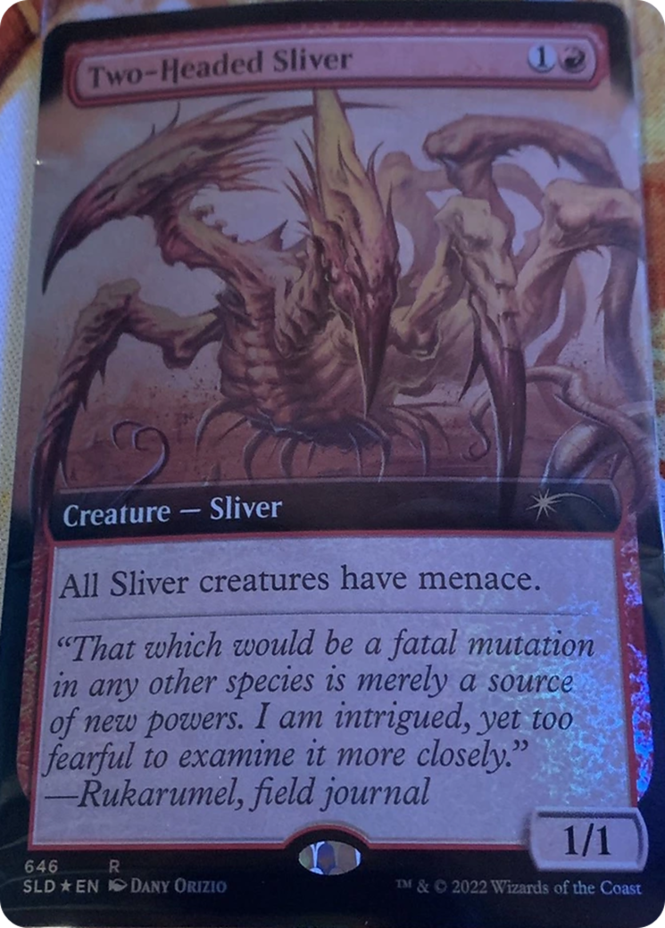 Two-Headed Sliver (Extended Art) [Secret Lair Drop Promos] | Clutch Gaming