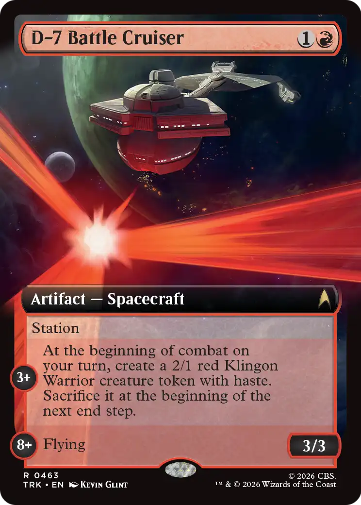 D-7 Battle Cruiser (Extended Art) [Star Trek] | Clutch Gaming