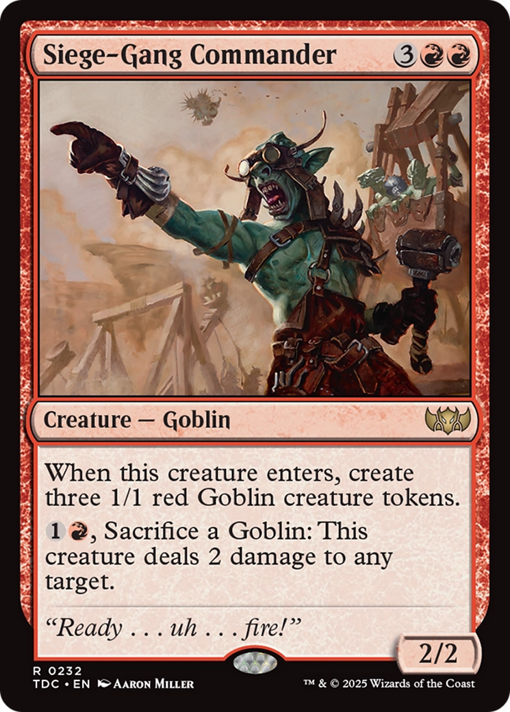 Siege-Gang Commander [Tarkir: Dragonstorm Commander] | Clutch Gaming