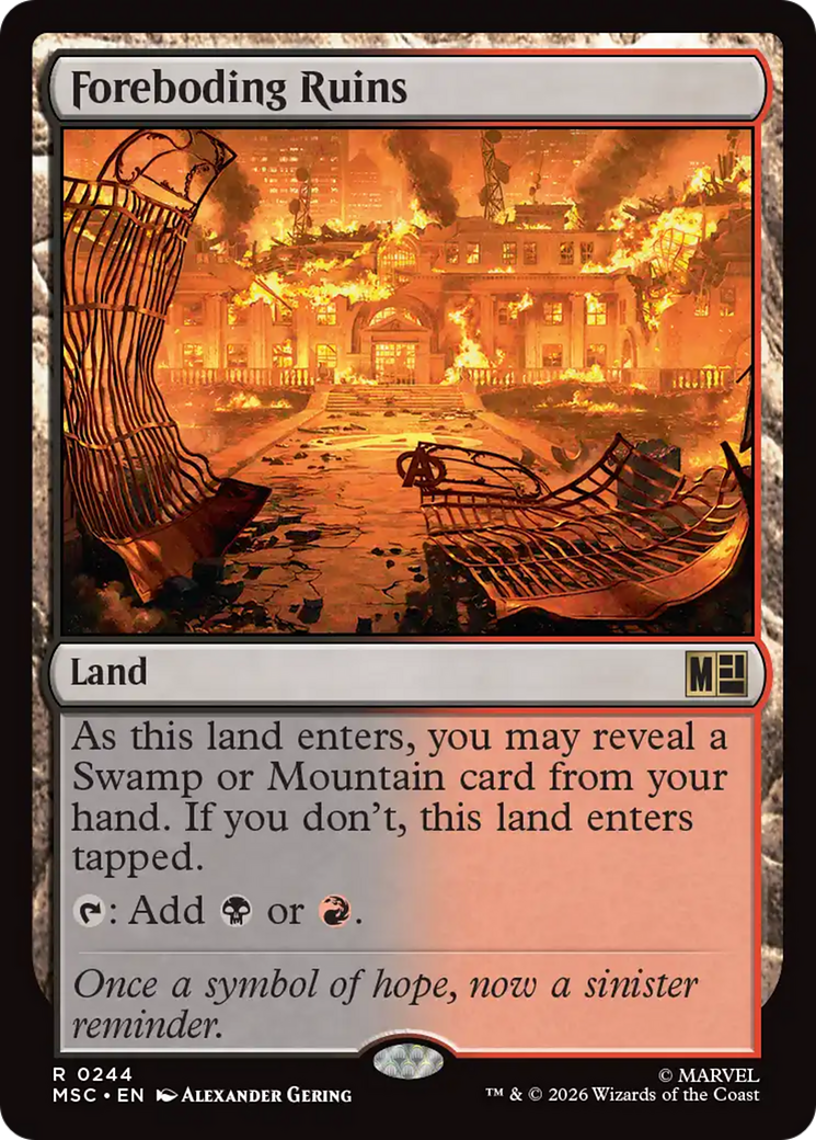 Foreboding Ruins (Surge Foil) [Marvel Super Heroes Commander] | Clutch Gaming