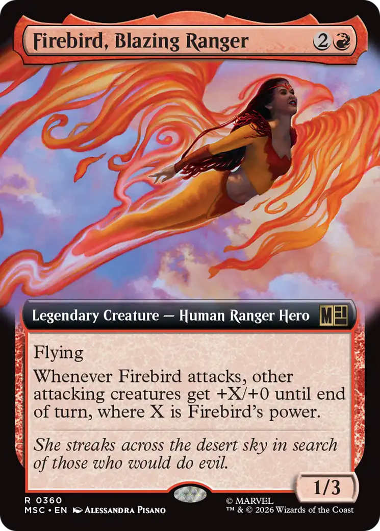 Firebird, Blazing Ranger (Extended Art) [Marvel Super Heroes Commander] | Clutch Gaming