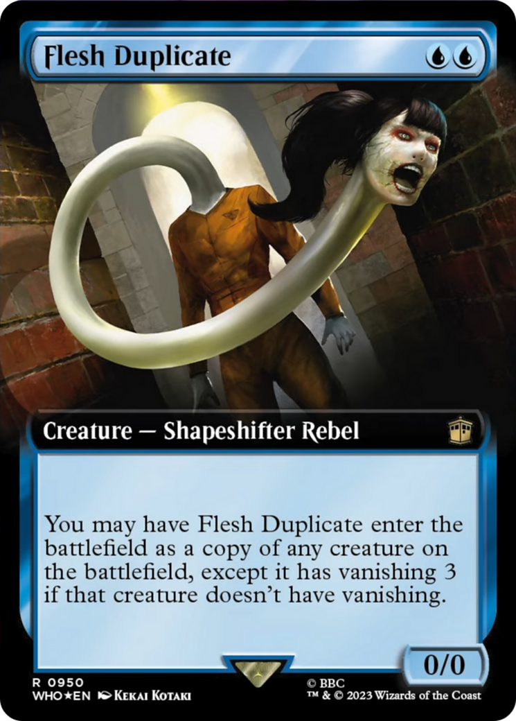 Flesh Duplicate (Extended Art) (Surge Foil) [Doctor Who] | Clutch Gaming