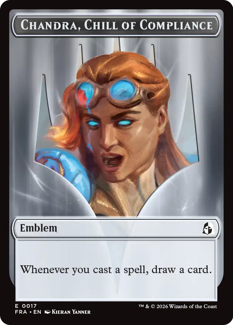 Chandra, Chill of Compliance // Chandra, Torch of Defiance Double-Sided Token [Reality Fracture Tokens] | Clutch Gaming