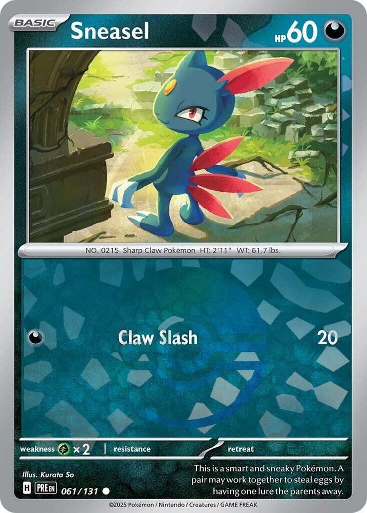 Sneasel (061/131) (Poke Ball Pattern) [Scarlet & Violet: Prismatic Evolutions] | Clutch Gaming