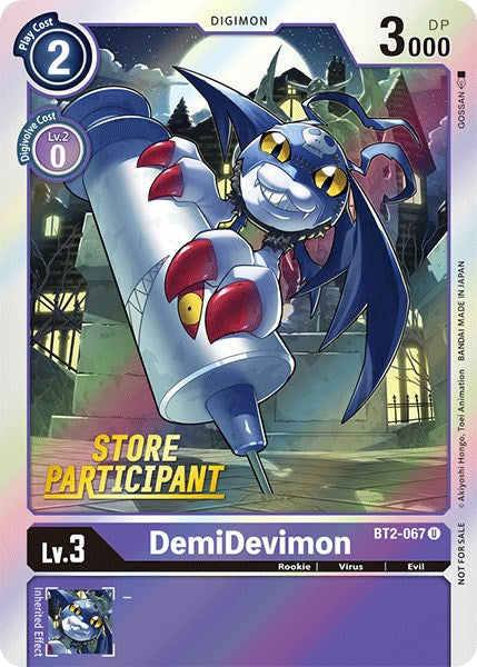 DemiDevimon [BT2-067] (Store Participant) [Release Special Booster Promos] | Clutch Gaming