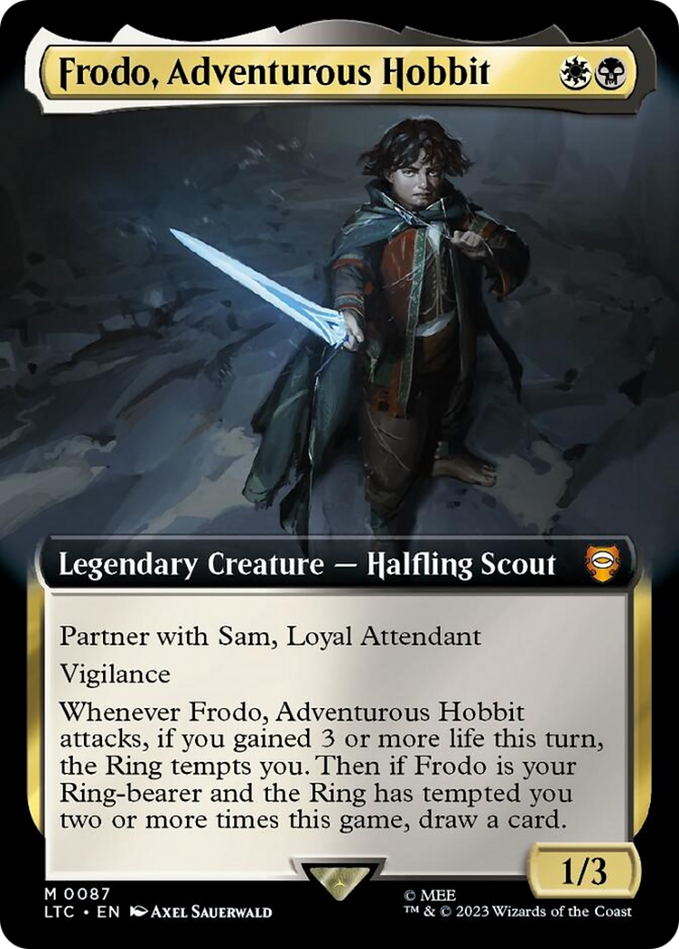 Frodo, Adventurous Hobbit (Extended Art) [The Lord of the Rings: Tales of Middle-Earth Commander] | Clutch Gaming