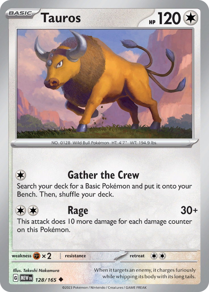 Tauros (128/165) [Scarlet & Violet: 151] | Clutch Gaming