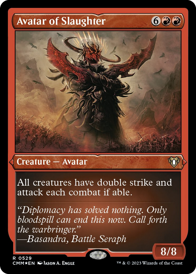 Avatar of Slaughter (Foil Etched) [Commander Masters] | Clutch Gaming