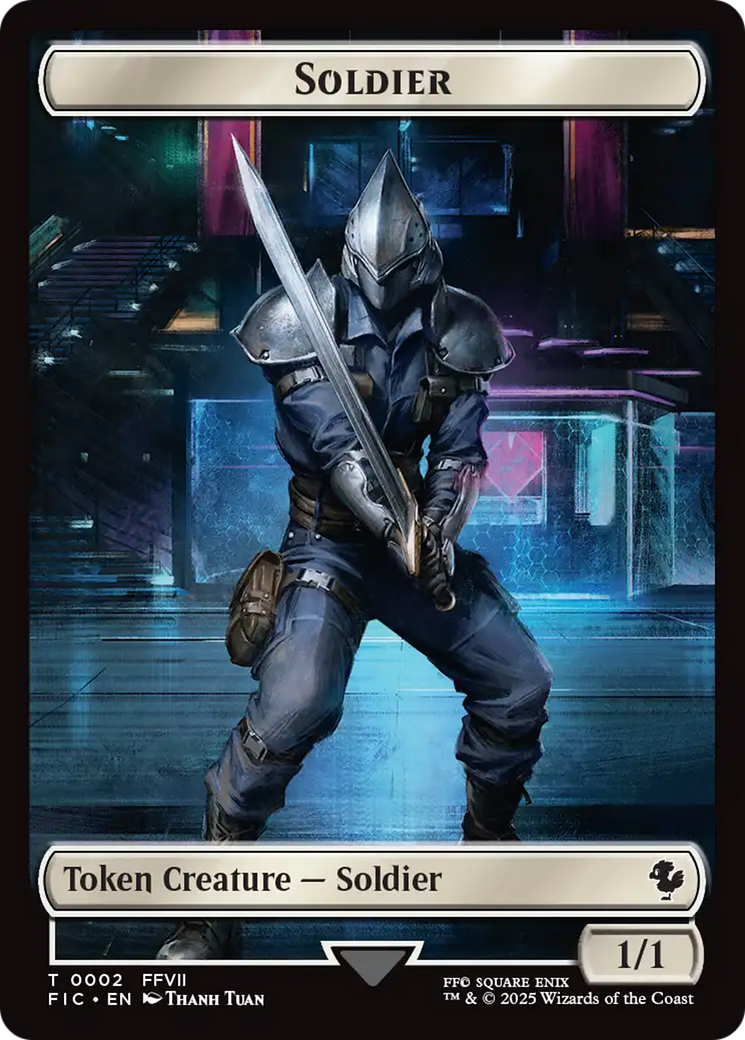 Soldier // Rebel Double-Sided Token [FINAL FANTASY Commander Tokens] | Clutch Gaming