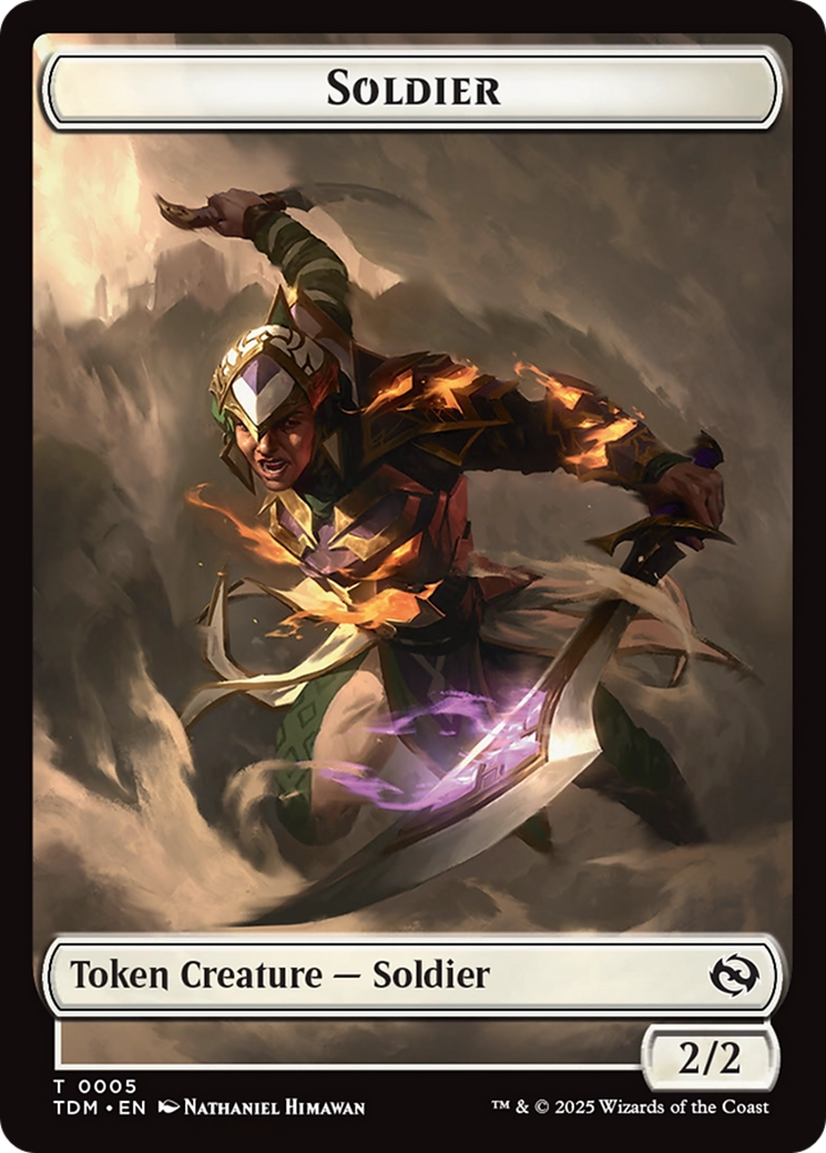Solider (0004) // Solider (0005) Double-Sided Token [Tarkir: Dragonstorm Tokens] | Clutch Gaming