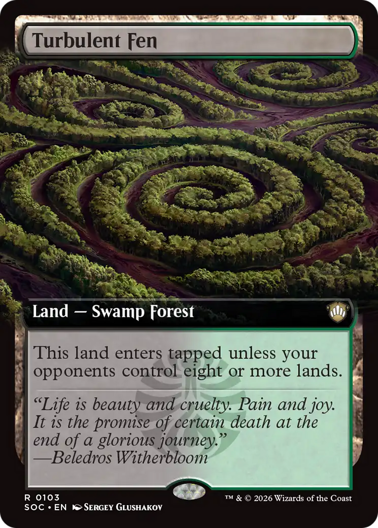Turbulent Fen (Extended Art) [Secrets of Strixhaven Commander] | Clutch Gaming