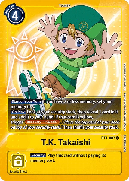 T.K. Takaishi [BT1-087] (Official Tournament Pack Vol.3) [Release Special Booster Promos] | Clutch Gaming