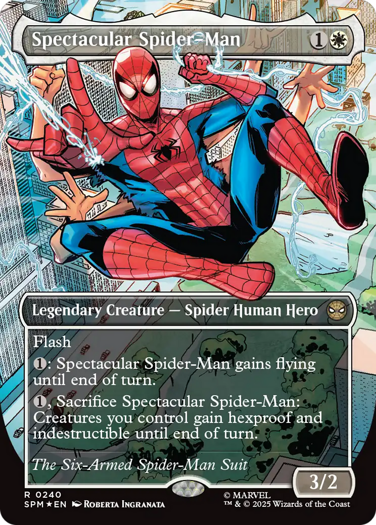 Spectacular Spider-Man (0240) (Borderless) (Textured Foil) [Marvel's Spider-Man] | Clutch Gaming