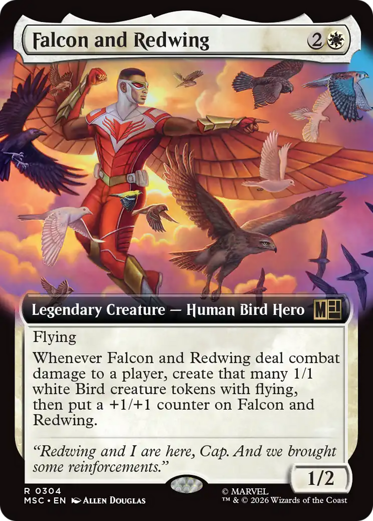 Falcon and Redwing (Extended Art) [Marvel Super Heroes Commander] | Clutch Gaming
