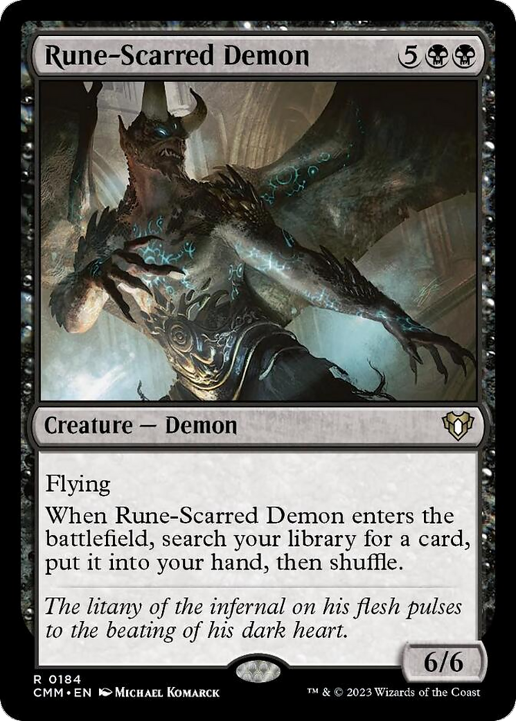 Rune-Scarred Demon [Commander Masters] | Clutch Gaming