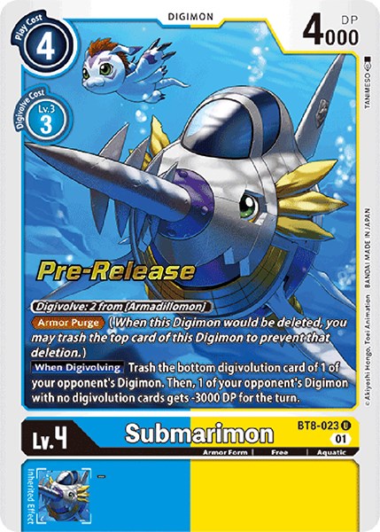 Submarimon [BT8-023] [New Awakening Pre-Release Cards] | Clutch Gaming