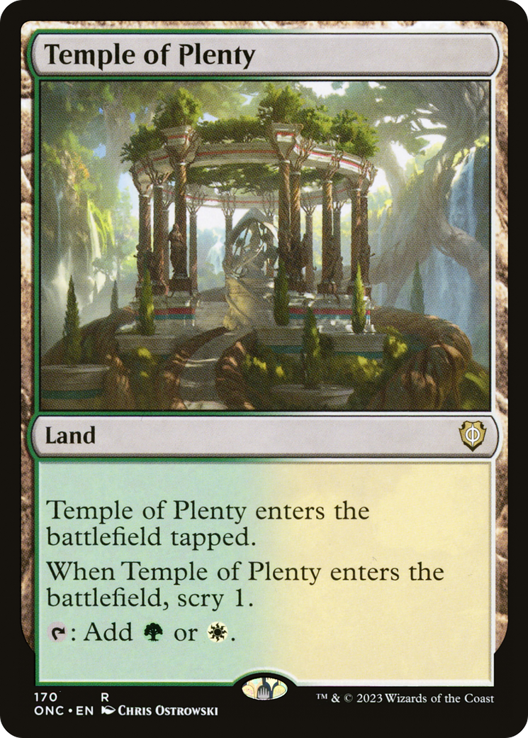 Temple of Plenty [Phyrexia: All Will Be One Commander] | Clutch Gaming