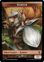 Hamster // Saproling Double-Sided Token [Bloomburrow Commander Tokens] | Clutch Gaming