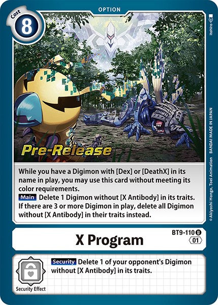 X Program [BT9-110] [X Record Pre-Release Promos] | Clutch Gaming