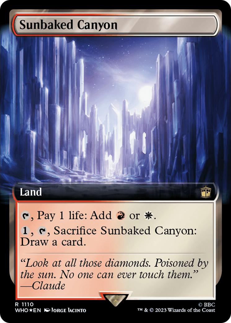 Sunbaked Canyon (Extended Art) (Surge Foil) [Doctor Who] | Clutch Gaming