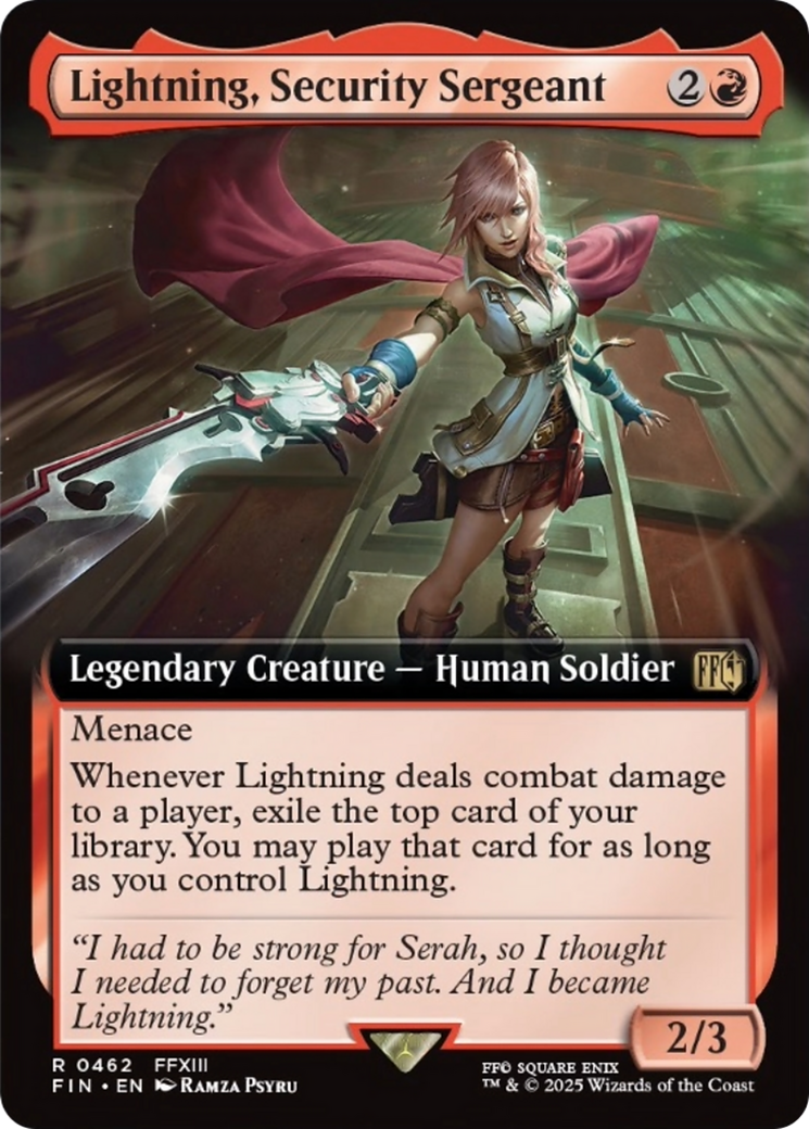 Lightning, Security Sergeant (Extended Art) [FINAL FANTASY] | Clutch Gaming