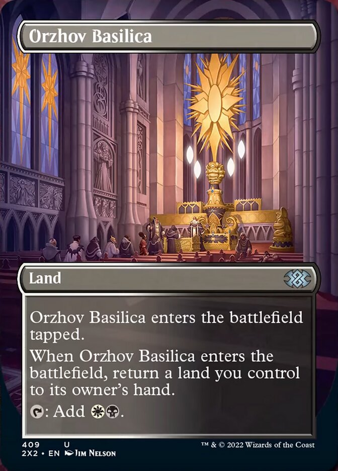 Orzhov Basilica (Borderless Alternate Art) [Double Masters 2022] | Clutch Gaming