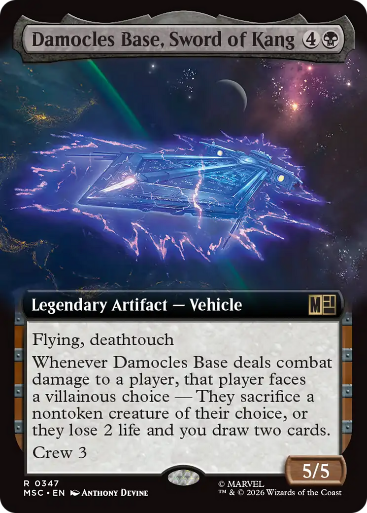 Damocles Base, Sword of Kang (Extended Art) [Marvel Super Heroes Commander] | Clutch Gaming
