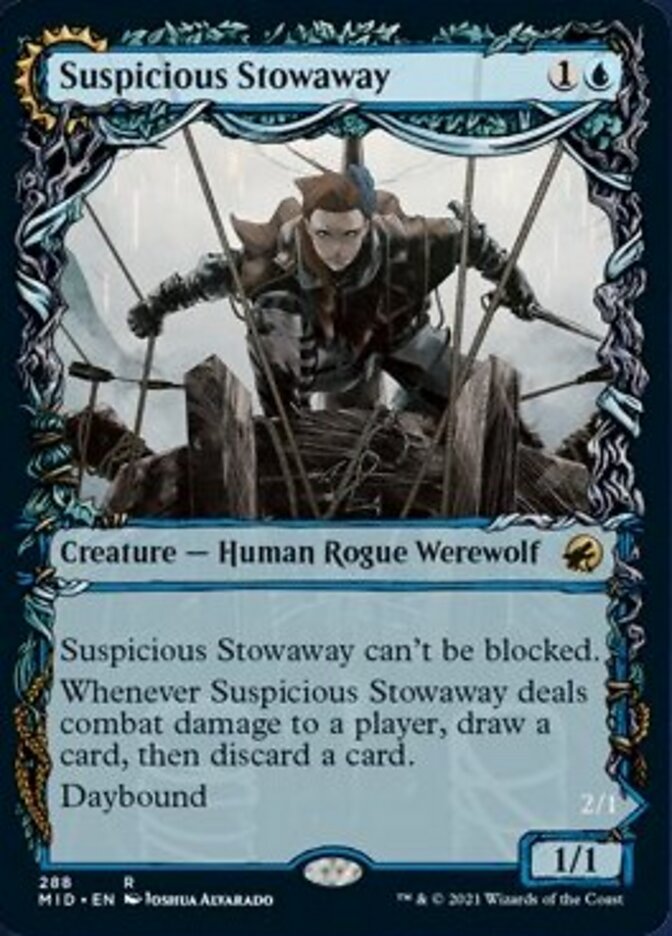 Suspicious Stowaway // Seafaring Werewolf (Showcase Equinox) [Innistrad: Midnight Hunt] | Clutch Gaming