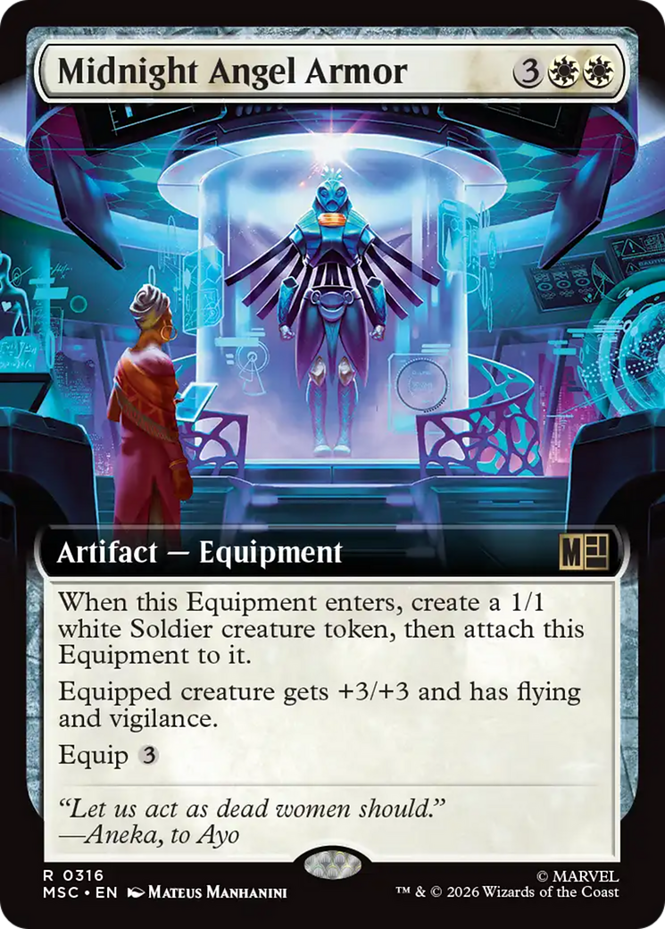 Midnight Angel Armor (Extended Art) [Marvel Super Heroes Commander] | Clutch Gaming