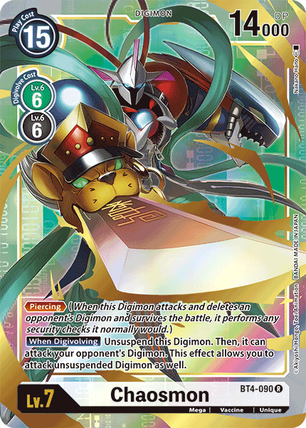 Chaosmon [BT4-090] (Alternate Art) [Great Legend] | Clutch Gaming