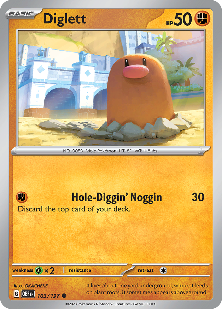 Diglett (103/197) [Scarlet & Violet: Obsidian Flames] | Clutch Gaming