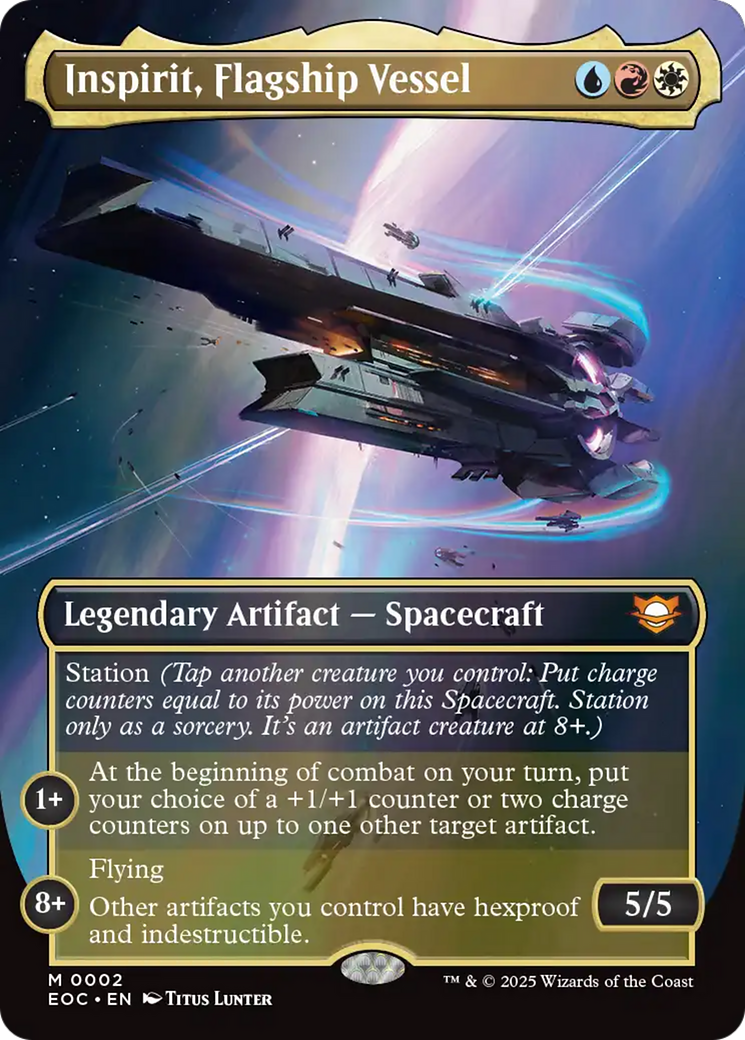 Inspirit, Flagship Vessel (Borderless) [Edge of Eternities Commander] | Clutch Gaming