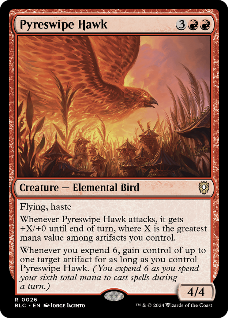 Pyreswipe Hawk [Bloomburrow Commander] | Clutch Gaming