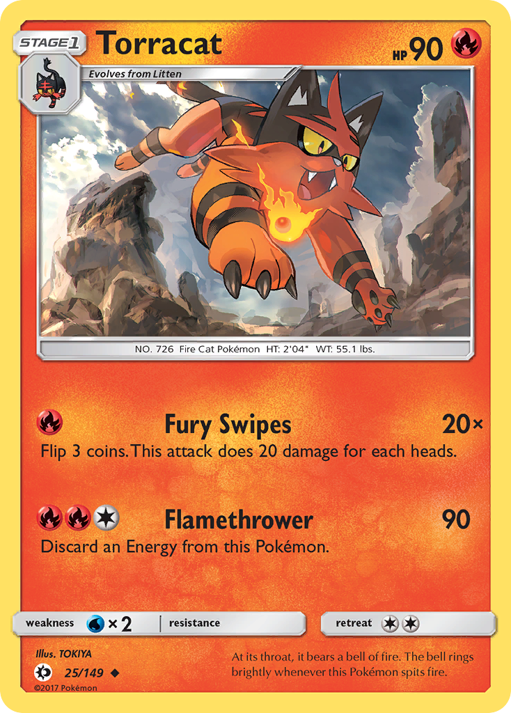 Torracat (25/149) [Sun & Moon: Base Set] | Clutch Gaming
