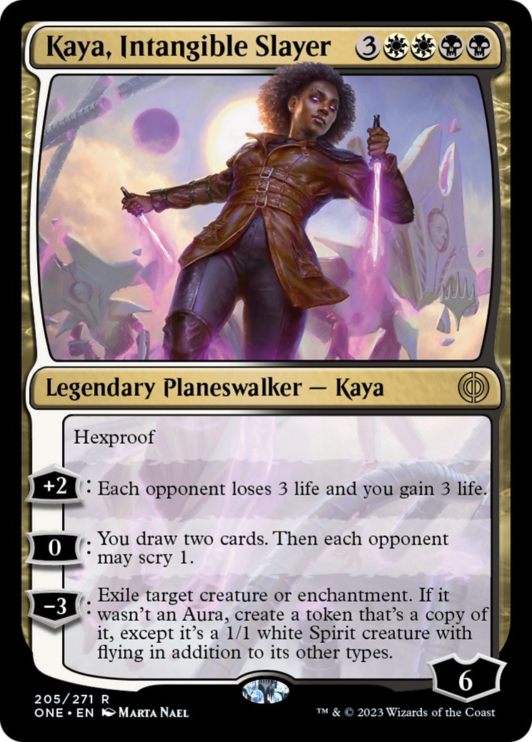 Kaya, Intangible Slayer (Promo Pack) [Phyrexia: All Will Be One Promos] | Clutch Gaming