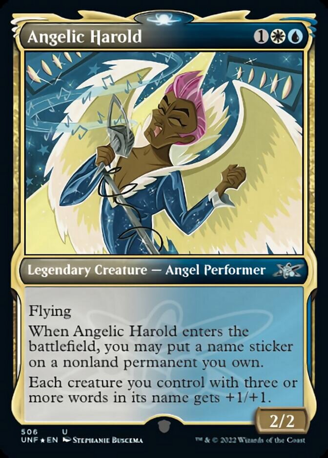 Angelic Harold (Showcase) (Galaxy Foil) [Unfinity] | Clutch Gaming