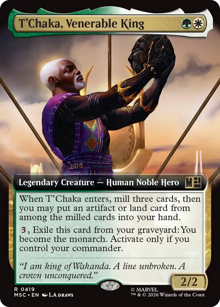 T'Chaka, Venerable King (Extended Art) [Marvel Super Heroes Commander] | Clutch Gaming