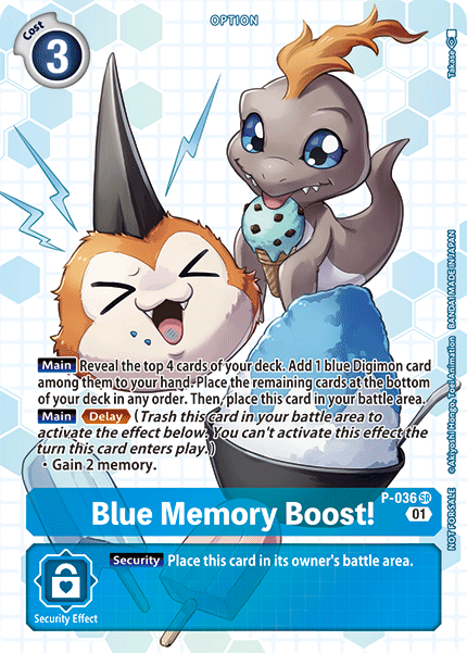 Blue Memory Boost! [P-036] (Box Promotion Pack - Next Adventure) [Promotional Cards] | Clutch Gaming