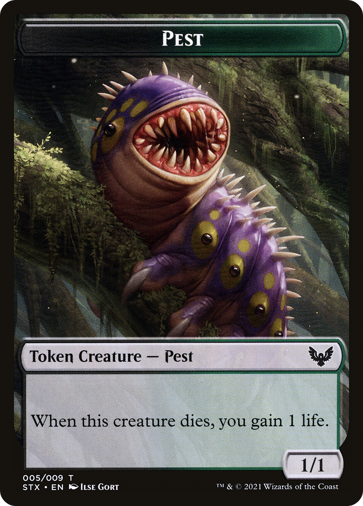 Pest // Jace, Telepath Unbound Emblem Double-Sided Token [Secret Lair: From Cute to Brute Tokens] | Clutch Gaming