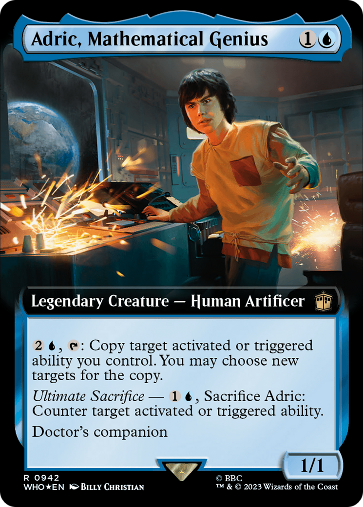 Adric, Mathematical Genius (Extended Art) (Surge Foil) [Doctor Who] | Clutch Gaming