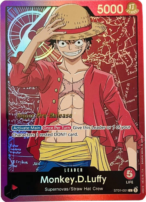 Monkey.D.Luffy (001) [Super Pre-Release Starter Deck: Straw Hat Crew] | Clutch Gaming