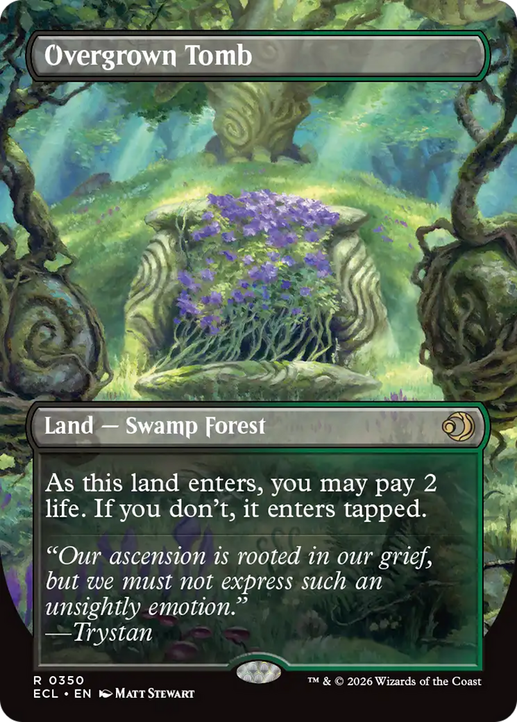Overgrown Tomb (Borderless) [Lorwyn Eclipsed] | Clutch Gaming