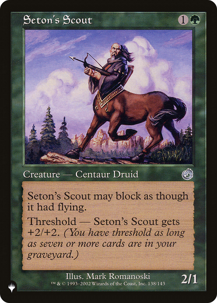 Seton's Scout [The List Reprints] | Clutch Gaming