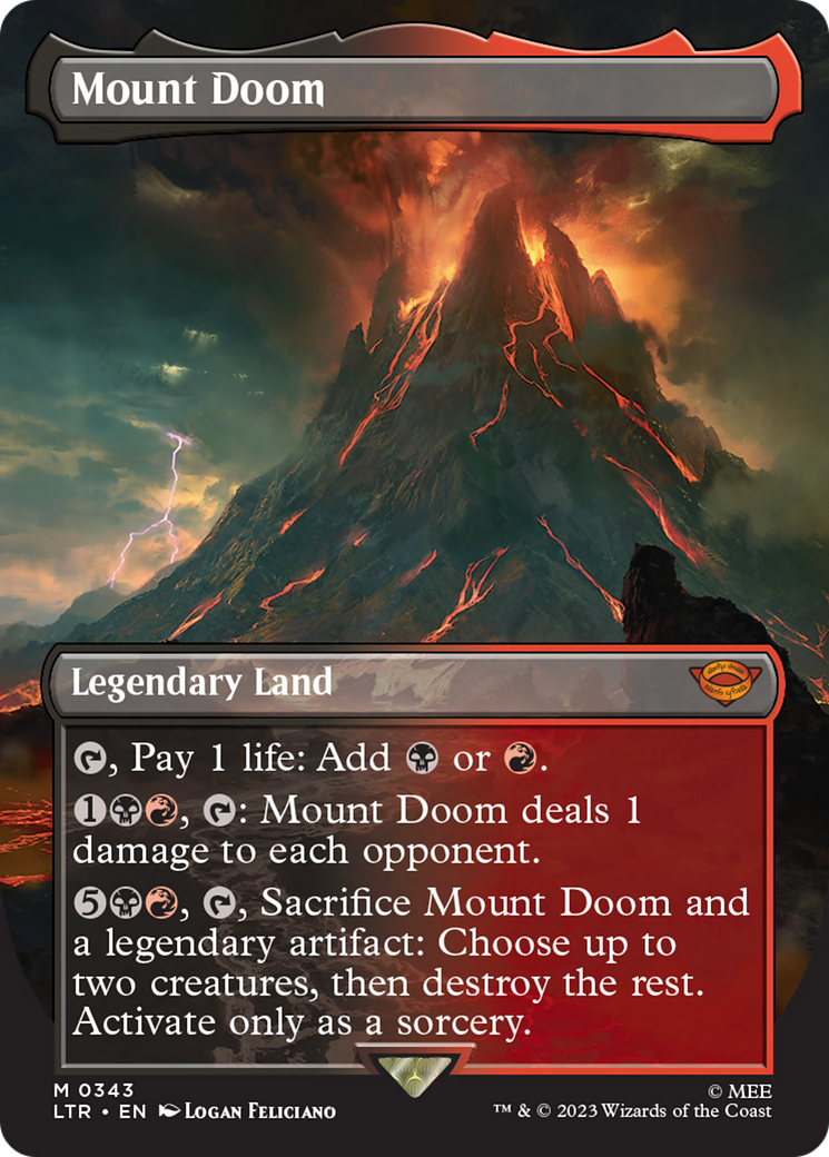 Mount Doom (Borderless Alternate Art) [The Lord of the Rings: Tales of Middle-Earth] | Clutch Gaming