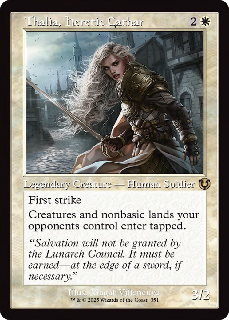 Thalia, Heretic Cathar (Retro Frame) [Innistrad Remastered] | Clutch Gaming