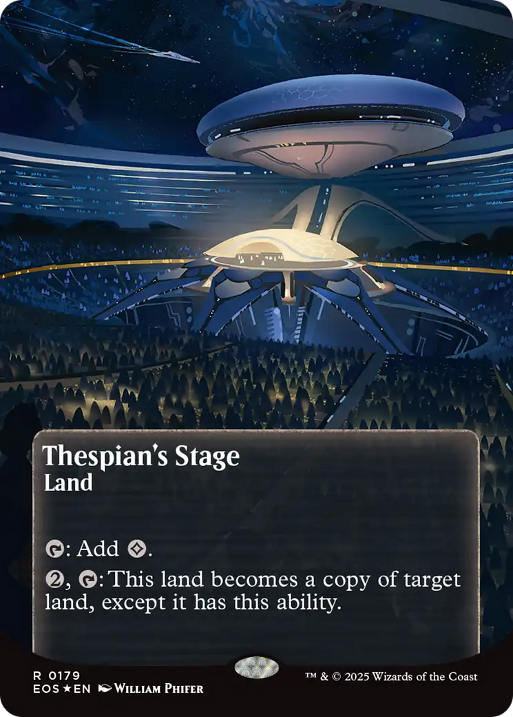 Thespian's Stage (0179) (Borderless) (Galaxy Foil) [Edge of Eternities: Stellar Sights] | Clutch Gaming