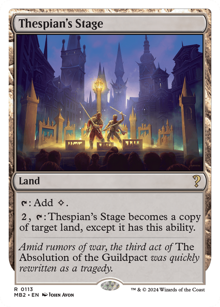 Thespian's Stage (White Border) [Mystery Booster 2] | Clutch Gaming