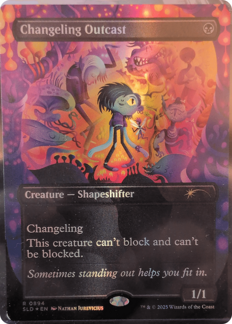 Changeling Outcast (Rainbow Foil) [Secret Lair Drop Series] | Clutch Gaming