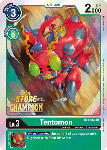 Tentomon [BT1-066] (Store Champion) [Release Special Booster Promos] | Clutch Gaming